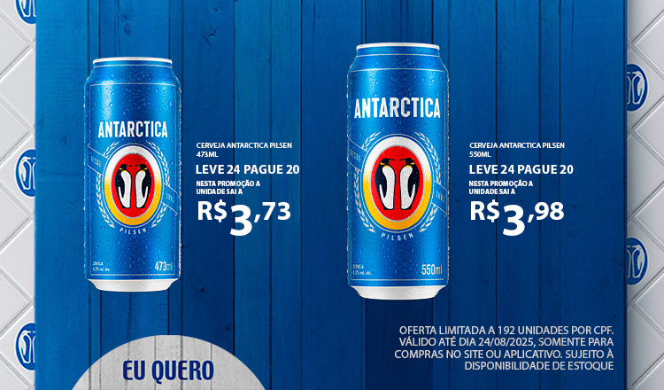 Cerveja Antarctica Pilsen 473ml Leve 24 Pague 20 ate 24/08